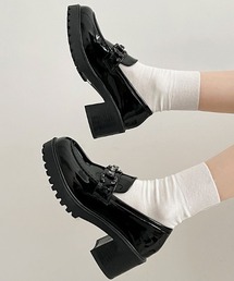 Shoes in Closet（シューズインクローゼット）の「厚底 ヒール ビジュー ビット ローファー 2450（ローファー）」
