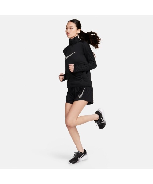 NIKE(ナイキ)の「《NIKEアパレル》WSスウッシュHBRDFMIDハーフジップL/S(その他トップス・レディース・ブラック×ホワイト・S/M/L/XL)」の3枚目の写真