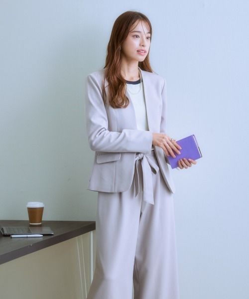 7days Life Styling(セブンデイズライフスタイリング)の「配色クルーネックセーター(静電防止・毛玉になりにくい・UVカット・タンブル乾燥OK)(ニット/セーター・レディース・ネイビー系/アイボリー系/グレー系/スモーキーグリーン系・S/M/L/LL)」の16枚目の写真