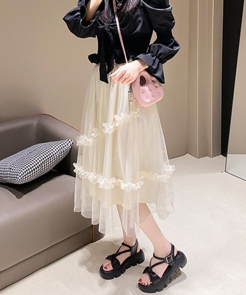 Miniministore(ミニミニストア)の「厚底サンダル トラックソールサンダル韓国(サンダル・レディース・ブラック/アイボリー・22.5cm/23.0cm/23.5cm/24.0cm/24.5cm)」の7枚目の写真