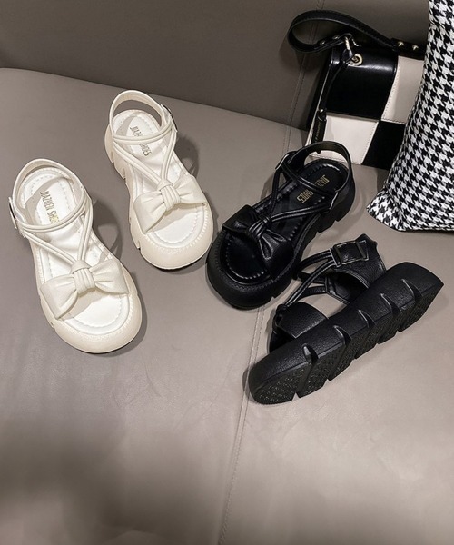 Miniministore(ミニミニストア)の「厚底サンダル トラックソールサンダル韓国(サンダル・レディース・ブラック/アイボリー・22.5cm/23.0cm/23.5cm/24.0cm/24.5cm)」の14枚目の写真