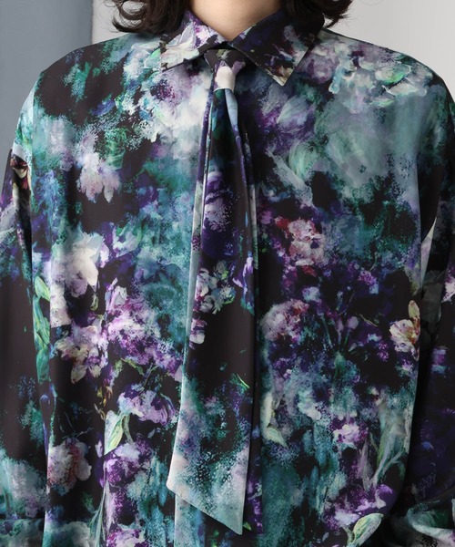 HARE（ハレ）の「ART-FLOWERボウタイシャツ(HARE)（シャツ/ブラウス・メンズ・グリーン系その他/グレー系その他/ブラック系その他・FREE）」の17枚目の写真