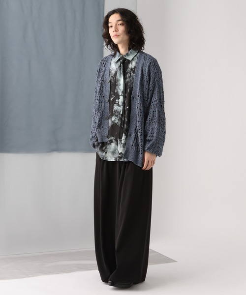 HARE（ハレ）の「ART-FLOWERボウタイシャツ(HARE)（シャツ/ブラウス・メンズ・グリーン系その他/グレー系その他/ブラック系その他・FREE）」の4枚目の写真