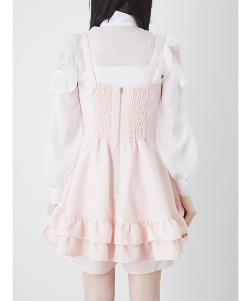 Ank Rouge（アンクルージュ）の「オーロラリボンパーツコンビネゾン（ワンピース・レディース・ホワイト/ブラック/ピンク・M）」の9枚目の写真