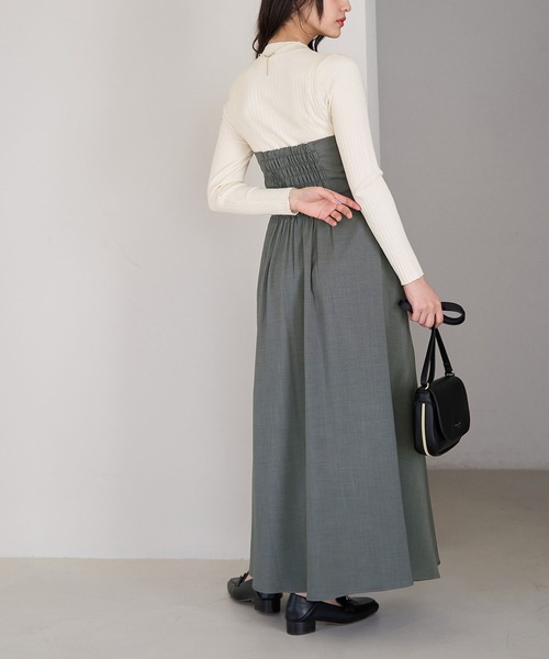 ROPE' PICNIC（ロペピクニック）の「ドッキングニットワンピース（ワンピース・レディース・ブラック/チャコールグレー・38）」の20枚目の写真