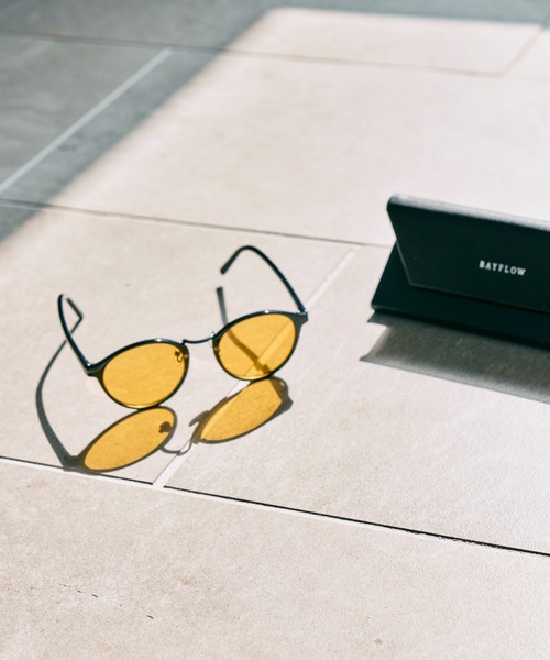 BAYFLOW（ベイフロー）の「ラウンドサングラス24（サングラス・メンズ・クリアブルー/イエロー/グリーン/グレー・FREE）」の4枚目の写真