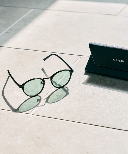BAYFLOW（ベイフロー）の「ラウンドサングラス24（サングラス・メンズ・クリアブルー/イエロー/グリーン/グレー・FREE）」の2枚目の写真