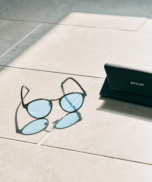 BAYFLOW（ベイフロー）の「ラウンドサングラス24（サングラス・メンズ・クリアブルー/イエロー/グリーン/グレー・FREE）」の3枚目の写真