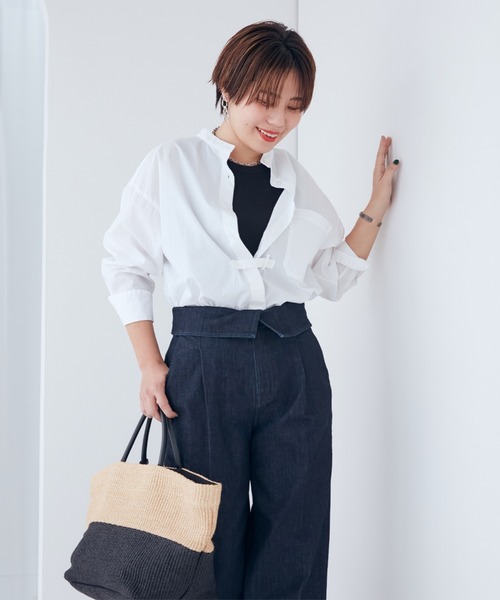 INED(イネド)の「【Stylist 望月律子コラボ】大人の美デニムパンツ(デニムパンツ・レディース・インディゴブルー/サックスブルー・9号/11号/7号)」の5枚目の写真
