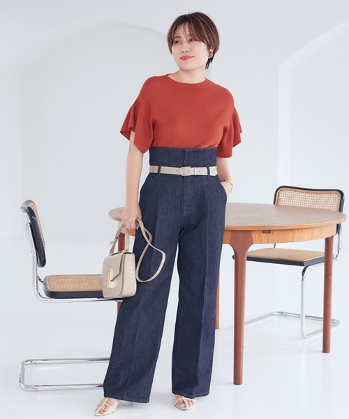 INED(イネド)の「【Stylist 望月律子コラボ】大人の美デニムパンツ(デニムパンツ・レディース・インディゴブルー/サックスブルー・9号/11号/7号)」の7枚目の写真