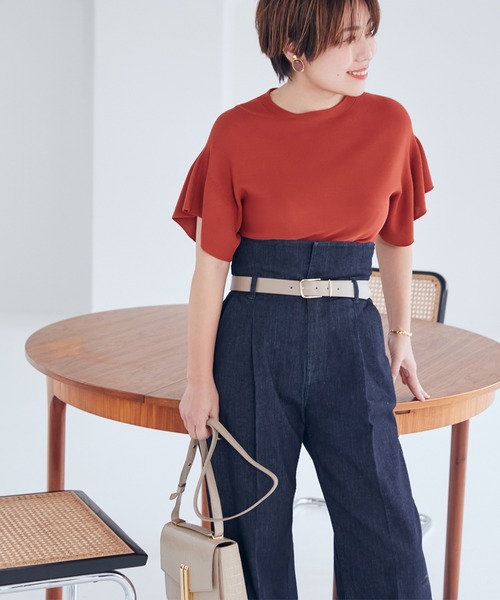 INED(イネド)の「【Stylist 望月律子コラボ】大人の美デニムパンツ(デニムパンツ・レディース・インディゴブルー/サックスブルー・9号/11号/7号)」の10枚目の写真
