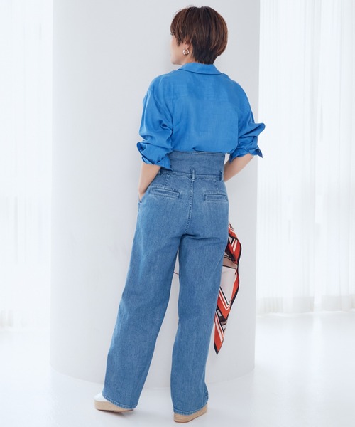 INED(イネド)の「【Stylist 望月律子コラボ】大人の美デニムパンツ(デニムパンツ・レディース・インディゴブルー/サックスブルー・9号/11号/7号)」の14枚目の写真
