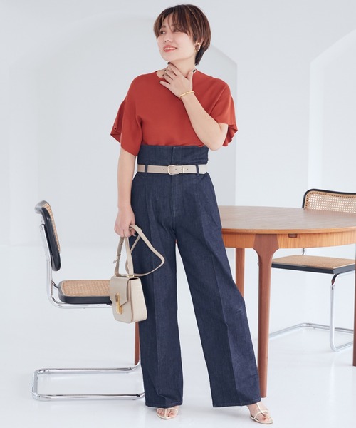 INED(イネド)の「【Stylist 望月律子コラボ】大人の美デニムパンツ(デニムパンツ・レディース・インディゴブルー/サックスブルー・9号/11号/7号)」の8枚目の写真