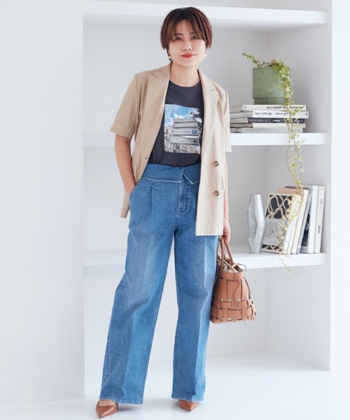 INED(イネド)の「【Stylist 望月律子コラボ】大人の美デニムパンツ(デニムパンツ・レディース・インディゴブルー/サックスブルー・9号/11号/7号)」の18枚目の写真