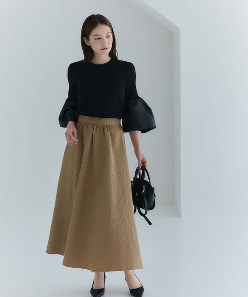lohen ベルスリーブブラウス ella マチャット ジプソフィア 黒