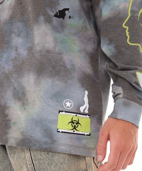 Basic Pleasure Mode（ベーシックプレジャーモード）の「ストリートファッション Y2Kファッション Basic Pleasure Mode ベーシックプレジャーモード VERTIGO L/S 長袖トップス 長袖Tシャツ プリントTシャツ ロンT オーバーサイズ（Tシャツ/カットソー・メンズ・グレー・L/M）」の10枚目の写真