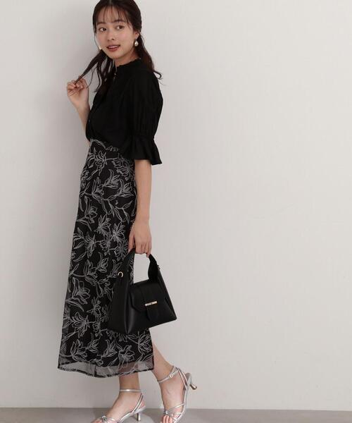 PROPORTION BODY DRESSING（プロポーションボディドレッシング）の「フロント釦パフスリーブブラウス / 1214110402（シャツ/ブラウス・レディース・ブラック/ブルー系その他/ホワイト系その他・SMALL/MEDIUM）」の15枚目の写真