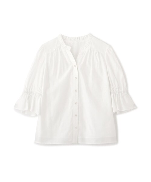 PROPORTION BODY DRESSING（プロポーションボディドレッシング）の「フロント釦パフスリーブブラウス / 1214110402（シャツ/ブラウス・レディース・ブラック/ブルー系その他/ホワイト系その他・SMALL/MEDIUM）」の18枚目の写真