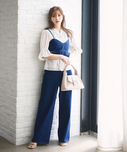 PROPORTION BODY DRESSING（プロポーションボディドレッシング）の「フロント釦パフスリーブブラウス / 1214110402（シャツ/ブラウス・レディース・ブラック/ブルー系その他/ホワイト系その他・SMALL/MEDIUM）」の19枚目の写真