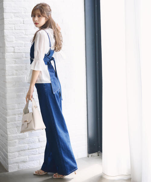 PROPORTION BODY DRESSING（プロポーションボディドレッシング）の「フロント釦パフスリーブブラウス / 1214110402（シャツ/ブラウス・レディース・ブラック/ブルー系その他/ホワイト系その他・SMALL/MEDIUM）」の21枚目の写真