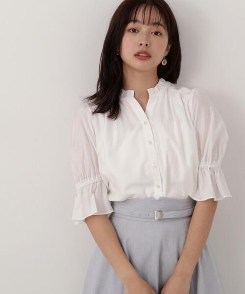 PROPORTION BODY DRESSING（プロポーションボディドレッシング）の「フロント釦パフスリーブブラウス / 1214110402（シャツ/ブラウス・レディース・ブラック/ブルー系その他/ホワイト系その他・SMALL/MEDIUM）」の22枚目の写真