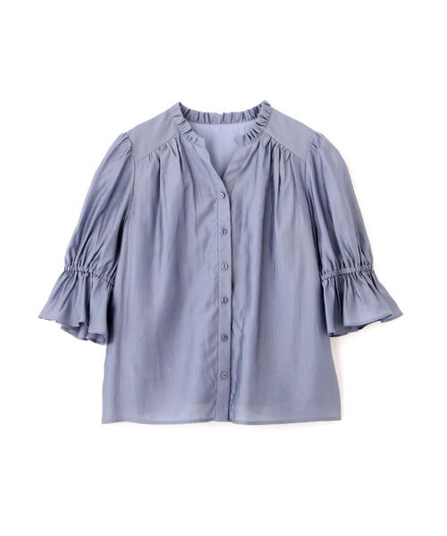 PROPORTION BODY DRESSING（プロポーションボディドレッシング）の「フロント釦パフスリーブブラウス / 1214110402（シャツ/ブラウス・レディース・ブラック/ブルー系その他/ホワイト系その他・SMALL/MEDIUM）」の8枚目の写真