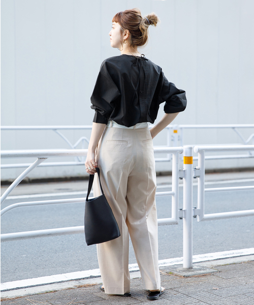 B.C STOCK（ベーセーストック）の「カラーシャツブラウス（シャツ/ブラウス・レディース・ブラック/アイボリー/グリーン・FREE）」の7枚目の写真