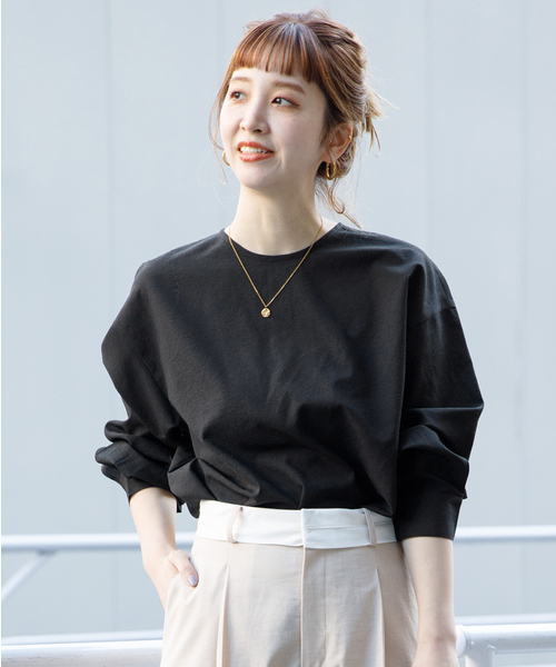 B.C STOCK（ベーセーストック）の「カラーシャツブラウス（シャツ/ブラウス・レディース・ブラック/アイボリー/グリーン・FREE）」の8枚目の写真