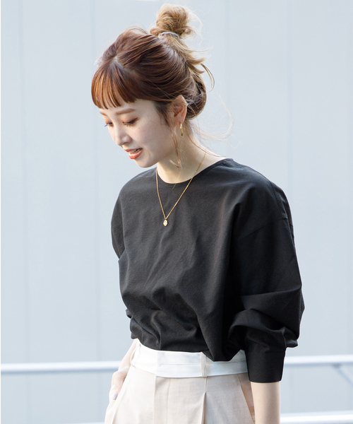 B.C STOCK（ベーセーストック）の「カラーシャツブラウス（シャツ/ブラウス・レディース・ブラック/アイボリー/グリーン・FREE）」の9枚目の写真