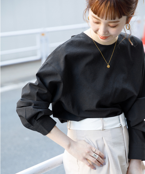 B.C STOCK（ベーセーストック）の「カラーシャツブラウス（シャツ/ブラウス・レディース・ブラック/アイボリー/グリーン・FREE）」の11枚目の写真