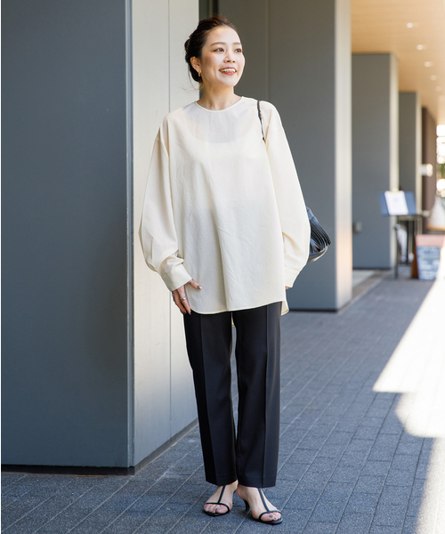 B.C STOCK（ベーセーストック）の「カラーシャツブラウス（シャツ/ブラウス・レディース・ブラック/アイボリー/グリーン・FREE）」の12枚目の写真