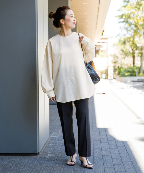 B.C STOCK（ベーセーストック）の「カラーシャツブラウス（シャツ/ブラウス・レディース・ブラック/アイボリー/グリーン・FREE）」の13枚目の写真