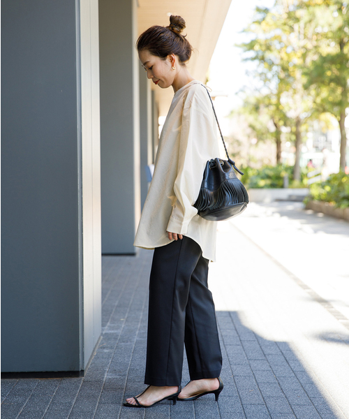 B.C STOCK（ベーセーストック）の「カラーシャツブラウス（シャツ/ブラウス・レディース・ブラック/アイボリー/グリーン・FREE）」の14枚目の写真