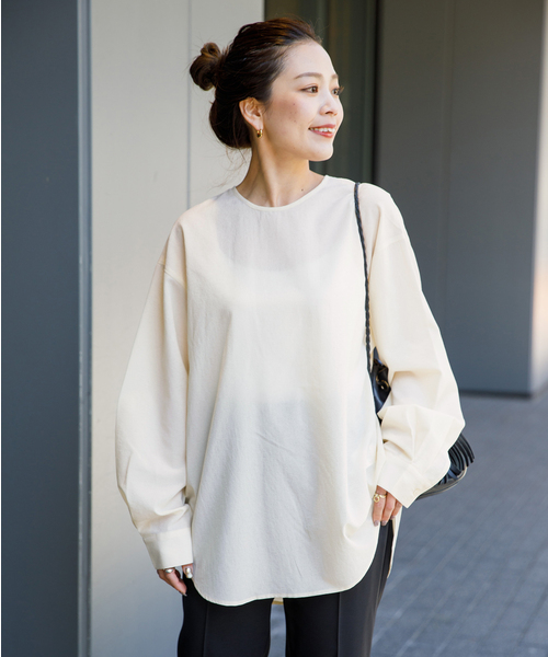 B.C STOCK（ベーセーストック）の「カラーシャツブラウス（シャツ/ブラウス・レディース・ブラック/アイボリー/グリーン・FREE）」の16枚目の写真