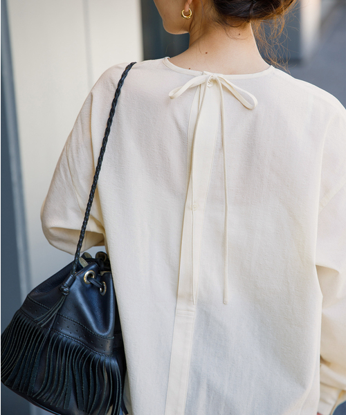 B.C STOCK（ベーセーストック）の「カラーシャツブラウス（シャツ/ブラウス・レディース・ブラック/アイボリー/グリーン・FREE）」の19枚目の写真