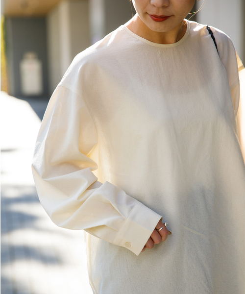 B.C STOCK（ベーセーストック）の「カラーシャツブラウス（シャツ/ブラウス・レディース・ブラック/アイボリー/グリーン・FREE）」の20枚目の写真