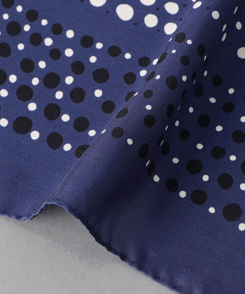 Fratelli Luigi(フラテッリルイージ)の「<FRATELLI LUIGI> ランダム ドットプリント ポケットチーフ(ポケットチーフ・メンズ・グレー/コバルトブルー・FREE)」の4枚目の写真