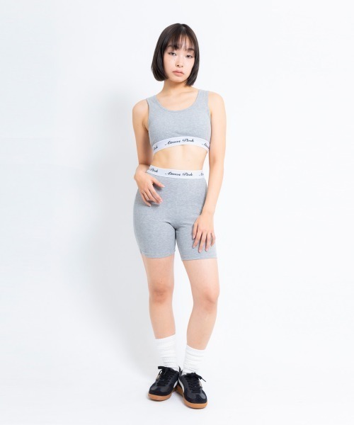 atmos pink（アトモスピンク）の「atmos pink Basic inner short / アトモス ピンク ベーシック インナー ショーツ（レギンス/スパッツ・レディース・ブラック/グレー・S/M）」の4枚目の写真