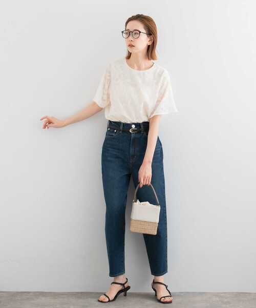 URBAN RESEARCH - 専用 カットジャガードブラウス【ネイビー】未使用 楽天市場】『WEB限定』フラワーカットジャガードブラウス