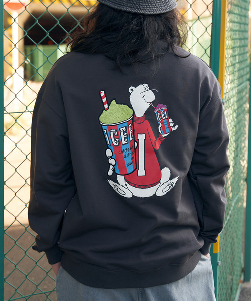 VENCEEXCHANGE（ヴァンスエクスチェンジ）の「ICEE サガラ刺繍トレーナー（スウェット・メンズ・ブラウン/オフホワイト/チャコールグレー・M/L/LL）」の3枚目の写真