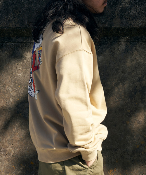 VENCEEXCHANGE（ヴァンスエクスチェンジ）の「ICEE サガラ刺繍トレーナー（スウェット・メンズ・ブラウン/オフホワイト/チャコールグレー・M/L/LL）」の8枚目の写真