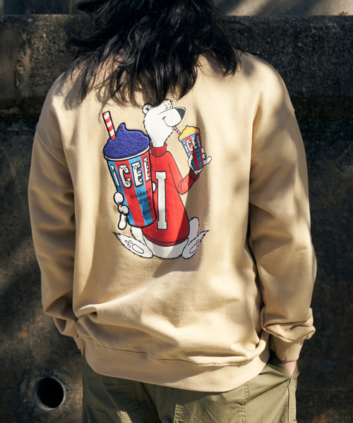 VENCEEXCHANGE（ヴァンスエクスチェンジ）の「ICEE サガラ刺繍トレーナー（スウェット・メンズ・ブラウン/オフホワイト/チャコールグレー・M/L/LL）」の12枚目の写真