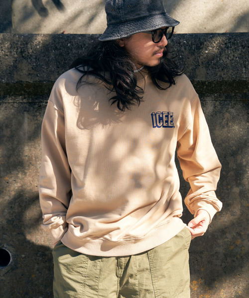 VENCEEXCHANGE（ヴァンスエクスチェンジ）の「ICEE サガラ刺繍トレーナー（スウェット・メンズ・ブラウン/オフホワイト/チャコールグレー・M/L/LL）」の16枚目の写真