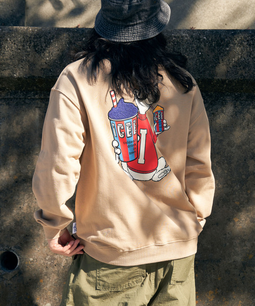 VENCEEXCHANGE（ヴァンスエクスチェンジ）の「ICEE サガラ刺繍トレーナー（スウェット・メンズ・ブラウン/オフホワイト/チャコールグレー・M/L/LL）」の18枚目の写真