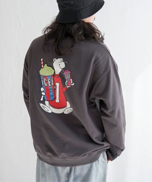 VENCEEXCHANGE（ヴァンスエクスチェンジ）の「ICEE サガラ刺繍トレーナー（スウェット・メンズ・ブラウン/オフホワイト/チャコールグレー・M/L/LL）」の6枚目の写真