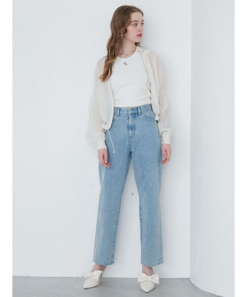 【セール】クリスタルデニムパンツ（デニムパンツ）｜CALNAMUR（カルナムール）