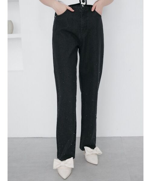 【セール】クリスタルデニムパンツ（デニムパンツ）｜CALNAMUR（カルナムール）