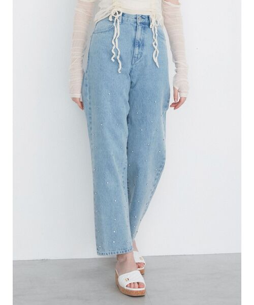 【セール】クリスタルデニムパンツ（デニムパンツ）｜CALNAMUR（カルナムール）