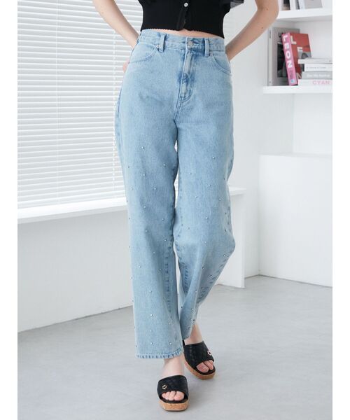 【セール】クリスタルデニムパンツ（デニムパンツ）｜CALNAMUR（カルナムール）
