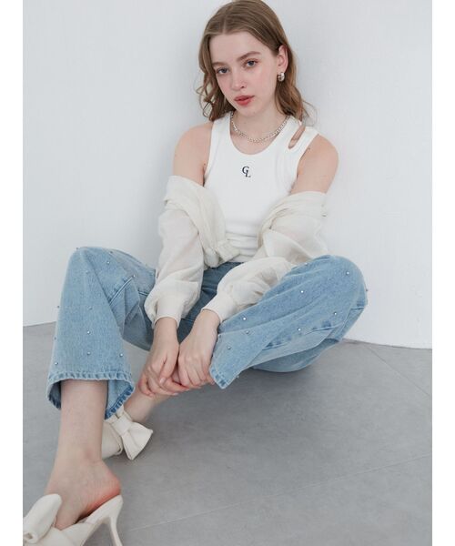 【セール】クリスタルデニムパンツ（デニムパンツ）｜CALNAMUR（カルナムール）